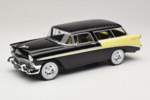 Chevrolet Bel Air Nomad Custom Preto & Amarelo Claro KK-Scale 1:18 KKDC181293 Metal