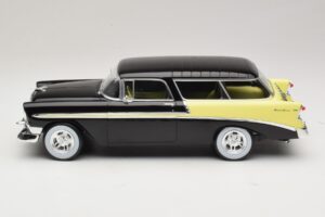 Chevrolet Bel Air Nomad Custom Preto & Amarelo Claro KK-Scale 1:18 KKDC181293 Metal - imagem 3 de 6