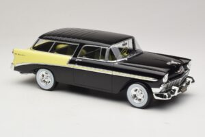 Chevrolet Bel Air Nomad Custom Preto & Amarelo Claro KK-Scale 1:18 KKDC181293 Metal - imagem 4 de 6
