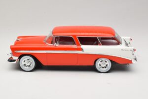 Chevrolet Bel Air Nomad Custom Vermelho Claro & Branco KK-Scale 1:18 KKDC181291 Metal - imagem 3 de 6