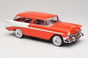 Chevrolet Bel Air Nomad Custom Vermelho Claro & Branco KK-Scale 1:18 KKDC181291 Metal - imagem 4 de 6