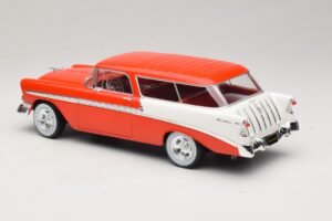Chevrolet Bel Air Nomad Custom Vermelho Claro & Branco KK-Scale 1:18 KKDC181291 Metal - imagem 5 de 6