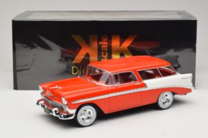 Chevrolet Bel Air Nomad Custom Vermelho Claro & Branco KK-Scale 1:18 KKDC181291 Metal - imagem 6 de 6