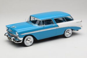 Chevrolet Bel Air Nomad Turquesa & Branco KK-Scale 1:18 KKDC181292 Metal