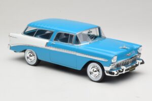 Chevrolet Bel Air Nomad Turquesa & Branco KK-Scale 1:18 KKDC181292 Metal - imagem 4 de 6