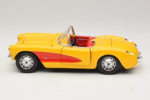 Chevrolet Corvette C1 Descapotável Amarelo Vermelho Bburago 1:18 3034-M2 Metal - imagem 4 de 8