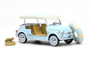 Fiat 500 Jolly Azul Norev 1:18 187793 Metal - imagem 4 de 5