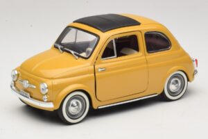 Fiat 500 Amarelo Solido 1:18 8042 Metal