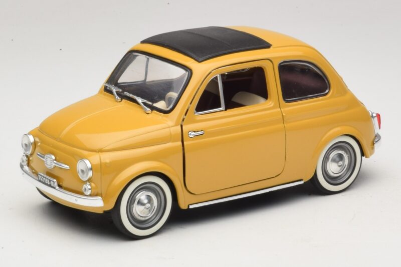 Fiat 500 Amarelo Solido 1:18 8042 Metal