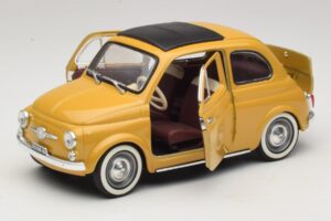 Fiat 500 Amarelo Solido 1:18 8042 Metal - imagem 2 de 8