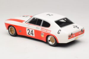 Ford Capri RS 2600 #24 D. Glemser / J. Mass 9 Hours of Kyalami Class Winner 1971 Minichamps 1:18 155718509 Metal - imagem 5 de 6
