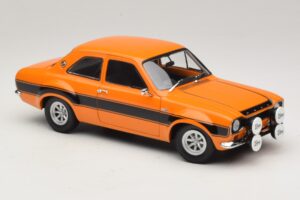 Ford Escort Mk1 RS1600 AVO Laranja Com Riscas Pretas Minichamps 1:18 100688104 Metal - imagem 6 de 8