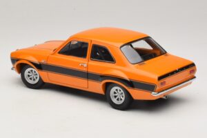 Ford Escort Mk1 RS1600 AVO Laranja Com Riscas Pretas Minichamps 1:18 100688104 Metal - imagem 7 de 8