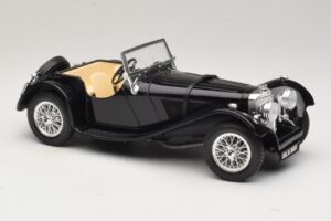 Jaguar SS100 Roadster Preto Bburago 1:18 3006-M3 Metal - imagem 4 de 6