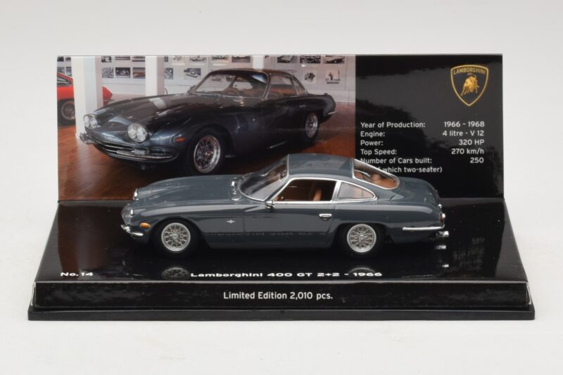 Lamborghini 400 GT 2+2 Cinzento Minichamps 1:43 436103310 Metal