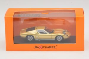 Lamborghini Miura P400 Dourado Maxichamps 1:43 940103002 Diecast - imagem 5 de 5