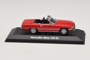 Mercedes 350 SL R107 Vermelho Maxichamps 1:43 Mercedes 350 SL R107 Vermelho Maxichamps 1:43 940033432 Diecast