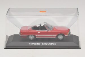 Mercedes 350 SL R107 Vermelho Maxichamps 1:43 940033432 Diecast - imagem 4 de 5
