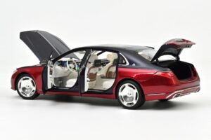 Mercedes Maybach S680 Z223 Nautical Blue & Patagonia Red Norev 1:18 183919 Metal - imagem 2 de 2