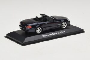Mercedes SL R230 Azul Metálico Maxichamps 1:43 940037531 Diecast - imagem 2 de 5