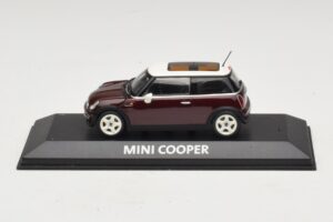 Mini Cooper S R53 Vermelho Escuro Com Teto Panorâmico Minichamps 1:43 MINI019 Metal