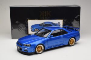 Nissan Skyline GT-R R34 V-Spec II Azul Metálico BBS Jantes KK-Scale 1:12 KKDC120211-2 Metal - imagem 8 de 8