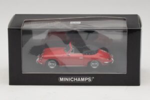 Porsche 356 B Cabriolet Vermelho Minichamps 1:43 400064331 Metal - imagem 5 de 5