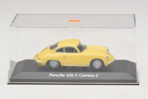 Porsche 356C Carrera 2 Amarelo Maxichamps 1:43 940062361 Metal - imagem 4 de 5