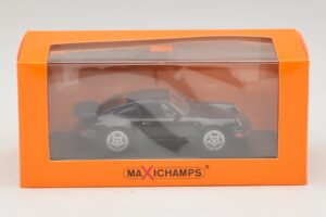 Porsche 911 964 Turbo Preto Maxichamps 1:43 940069101 Metal - imagem 5 de 5