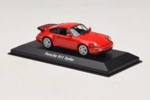 Porsche 911 964 Turbo Vermelho Maxichamps 1:43 940069102 Metal - imagem 3 de 5