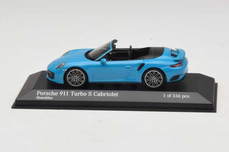 Porsche 911 991.1 Turbo S Cabriolet Azul Minichamps 1:43 410067182 Diecast