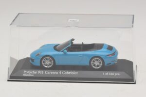 Porsche 911 991.2 Carrera 4 Cabriolet Azul Minichamps 1:43 410067232 Metal - imagem 4 de 5