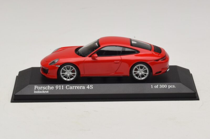 Porsche 911 991.2 Carrera 4S Vermelho Minichamps 1:43 410067240 Metal
