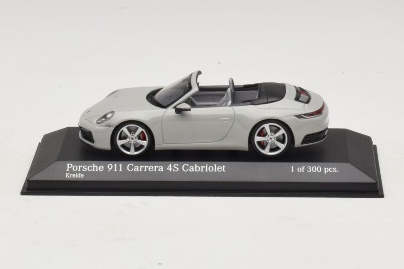 Porsche 911 992 Carrera 4S Cabriolet Cinzento Minichamps 1:43 410069331 Metal