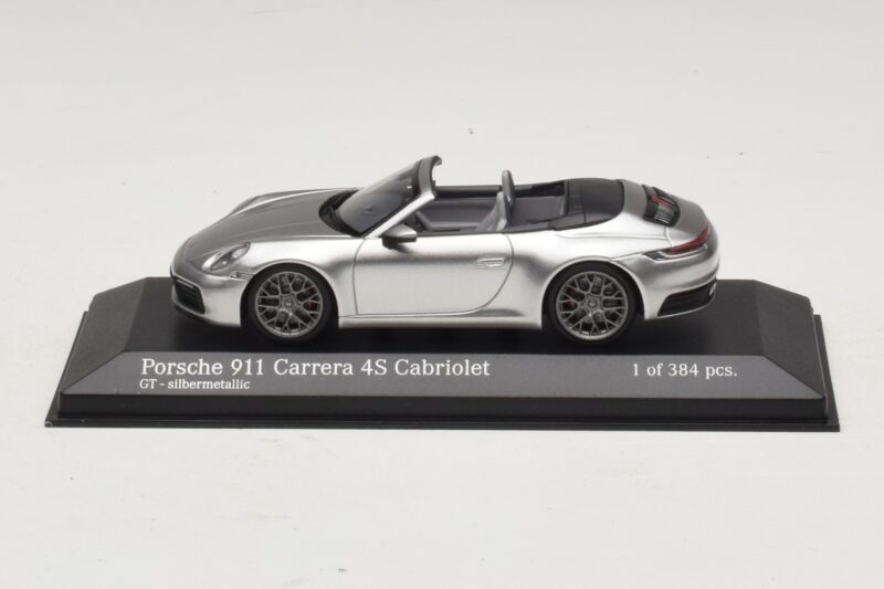 Porsche 911 992 Carrera 4S Cabriolet Prata Minichamps 1:43 410069330 Metal