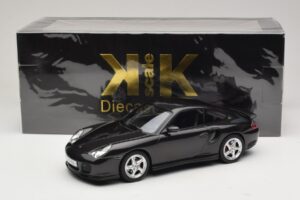 Porsche 911 996 Turbo Preto Metálico KK-Scale 1:18 KKDC181472 Metal - imagem 6 de 6