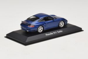 Porsche 911 996 Turbo Blue Metallic Maxichamps 1:43 940069301 Metal - imagem 2 de 5