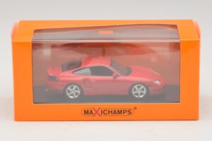 Porsche 911 996 Turbo Vermelho Maxichamps 1:43 940069300 Metal - imagem 5 de 5