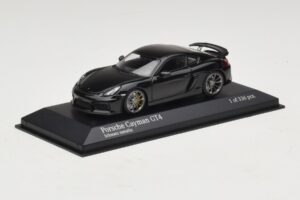 Porsche Cayman GT4 981 Black Metallic Minichamps 1:43 410066121 Metal - imagem 2 de 5