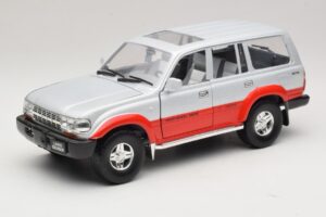 Toyota Land Cruiser J80 Prateado Vermelho Road Legends 1:18 92098 Metal