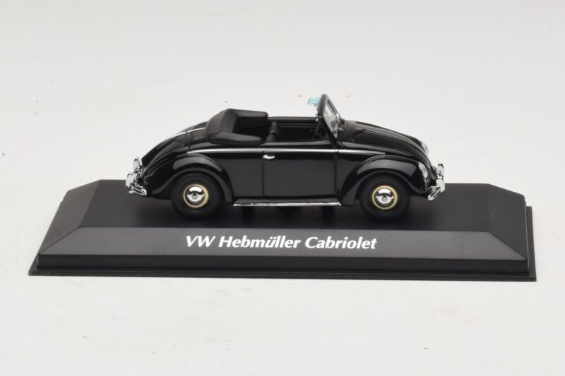 Volkswagen Hebmuller Cabriolet Preto Maxichamps 1:43 940052130 Metal